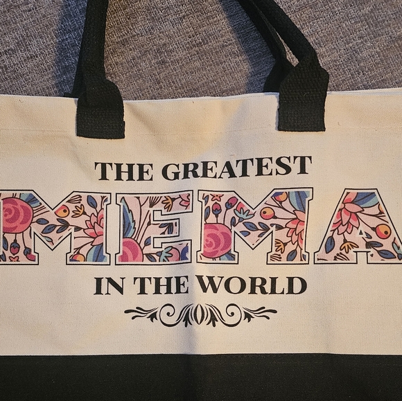 Canvas Tote Bag - The GREATEST MEMA IN THE WORLD tote - Picture 2 of 2